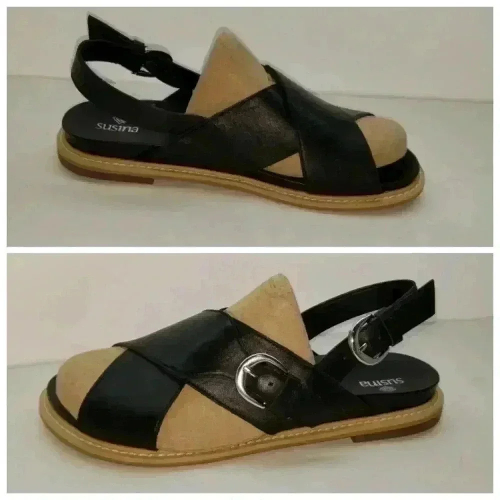 NWT SUSINA ARLO CROSS BRAND WELT SANDALS